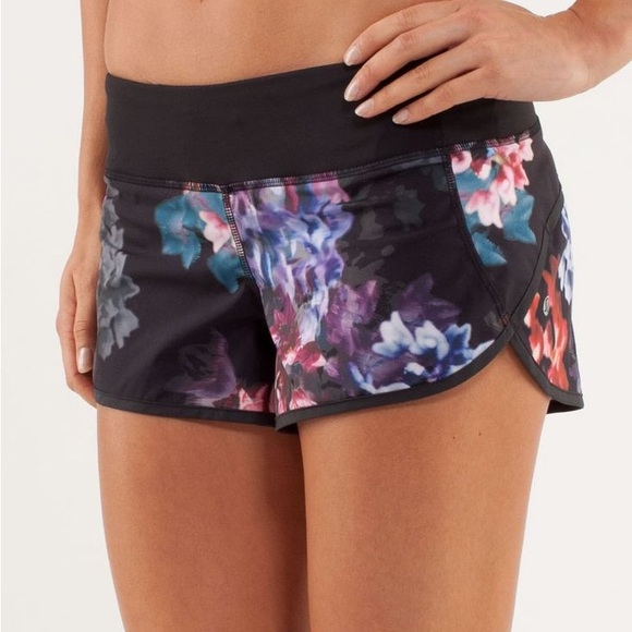lululemon athletica Pants - Lululemon Run: Speed Short - Spring Has Sprung Multi / Black